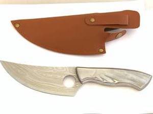 lot 14 image: New Butcher Knive w Sheath 10 Inch Long.