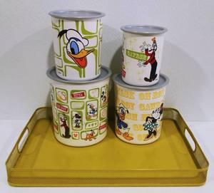 Disney Themed Tupperware Canisters and Serving Tray