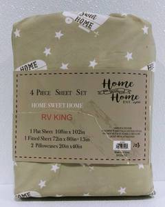 New 4 Piece RV King Bed Sheets