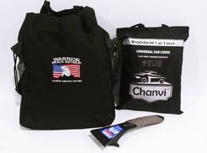 Universal Car Cover, Window Scraper, BackpackTote