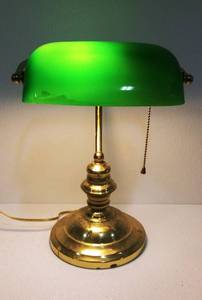 Vintage Green Shade Table Lamp