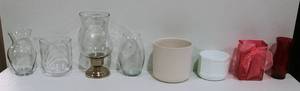 Assorted Glass Vases and Decor