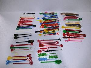 Large Collection of Vintage Stir Sticks