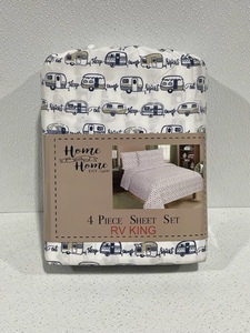 New 4 Piece RV King Bed Sheets