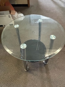 Glass Top End Table