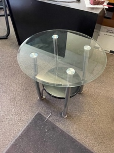 Glass Top End Table