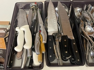 Large Lot of Silverware, Knives