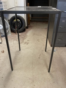 Glass Top Outdoor Bar Height Table NEW