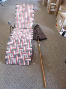 Lounge Chair and Bistro Umbrella
