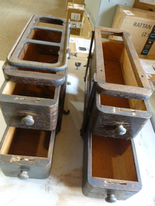 Vintage Sewing Cabinet Drawers