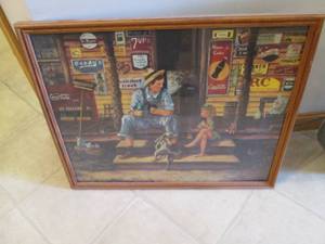lot 18 image: Coca Cola artwork in frame...