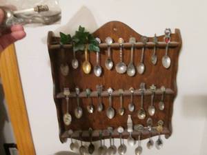 lot 23 image: Spoon collection with display...