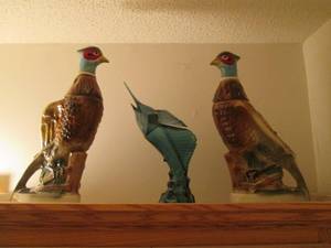 lot 64 image: Bird and fish bottles...