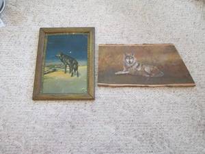 lot 108 image: Framed wolf print and a magnificent...