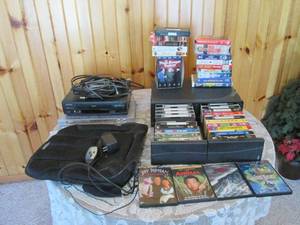 lot 112 image: Magnavox VCR, Memorex DVDCD player...