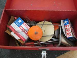 lot 156 image: Kennedy metal toolbox plus contents...