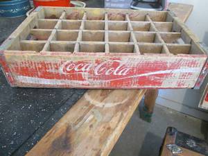 lot 161 image: Vintage wood Coke Crate...
