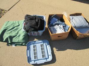 lot 189 image: Several old jeans and a Jean jumpsu...