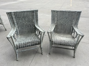 lot 48 image: Vintage Wicker Chairs