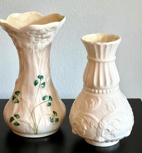 Two Belleek Vases