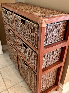Vintage Wicker Storage Chest