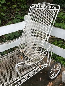 Vintage Metal Chaise Lounge Chair
