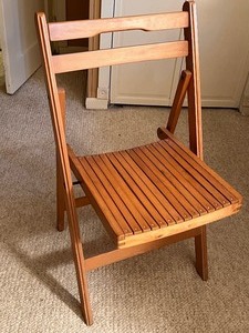 Single Vintage Folding Wooden Chair