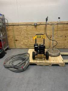 lot 2 image: DEWALT 3600 PSI 2.5 GPM Gas Cold Water Professional Pressure Washer with HONDA GX200 Engine with 20 Floor Scrubber