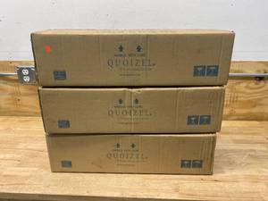lot 11 image: QUOIZEL Lot of 3- Juliana 22.125-in 3-Light Bronze Transitional Vanity Lights