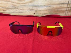 lot 75 image: PIT VIPER Lot of 2 Pairs of Sunglasses (replicas)