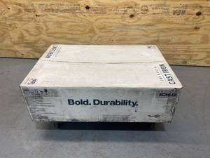 lot 90 image: KOHLER Delafield Drop-In Cast Iron 33 in. 3-Hole Double Bowl Kitchen Sink in White
