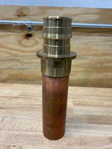 lot 30 image: UPONOR ProPEX LF2962525 Straight Stub Transition Fitting, 2-12 in, PEXxC, Brass