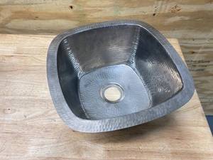 lot 46 image: NATIVE TRAILS CPS547 Rincon Copper Under Mount BarPrep Sink, Brushed Nickel