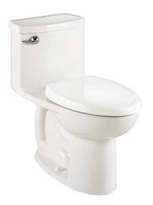 lot 60 image: AMERICAN STANDARD Compact Cadet 3-FloWise Tall Height 1-Piece 1.28 GPF Single Flush Elongated Toilet in White, Seat Included