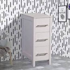 lot 8 image: Vanity Art 12 in. W x 18.5 in. D x 30 in. H Bath Vanity Side Cabinet-White