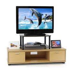 lot 16 image: Furinno Turn-N-Tube 24 in. Dark Brown Particle Board TV Stand Fits TVs Up to 24 in. with Open Storage
