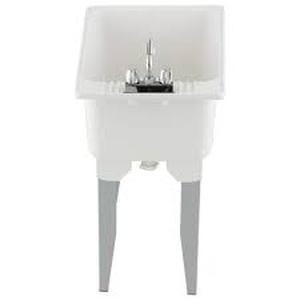 lot 29 image: MUSTEE Utilatub Combo 18 in. x 23.5 in. x 33 in. Co-Polypure Floor Mount Laundry Tub