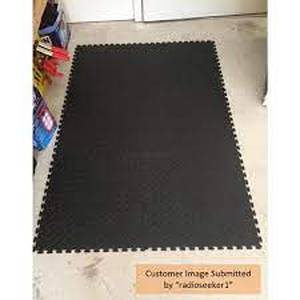 lot 32 image: Husky 18.4 in. x 18.4 in. Black PVC Garage Flooring Tile (6-Pack)
