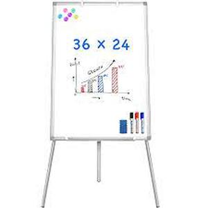 lot 56 image: Universal 43033 Adjustable White Board Easel, 29 x 41, WhiteSilver