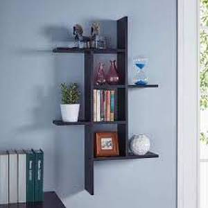 lot 27 image: DANYA B Cantilever Black MDF Floating Wall Shelf