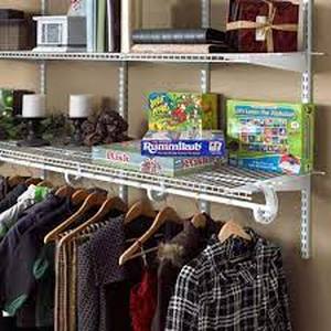 lot 84 image: ClosetMaid SuperSlide 12 in. D x 72 in. W x 1.4 in. H White Ventilated Wire Wall Mounted Shelf