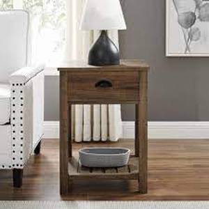 lot 86 image: Welwick Designs Reclaimed Barnwood Country One-Drawer Side Table