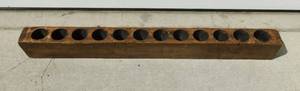 lot 46 image: Vintge 12 Hole Wood Sugar Mold