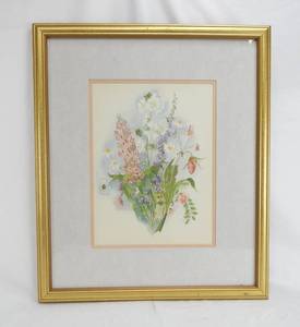 lot 52 image: Framed Frances Turner Floral Print