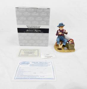lot 105 image: Vintage Islandia International Norman Rockwell Mysterious Malady Figurine