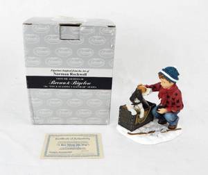 lot 106 image: Vintage Islandia International Norman Rockwell A Boy Meets His Dog Figurine