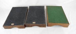 lot 57 image: Set of 3 Vintage Mid Century Legal Size Wood Letter Trays