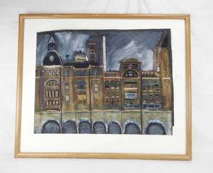 lot 145 image: Sarah B Davis Pastel Print in Wood Frame
