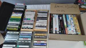 lot 3 image: Cassettes and DVDs