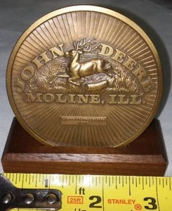 lot 41 image: John Deere Desk Plaque 1984